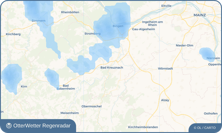 OtterWetter Regenradar-Widget Bad Kreuznach