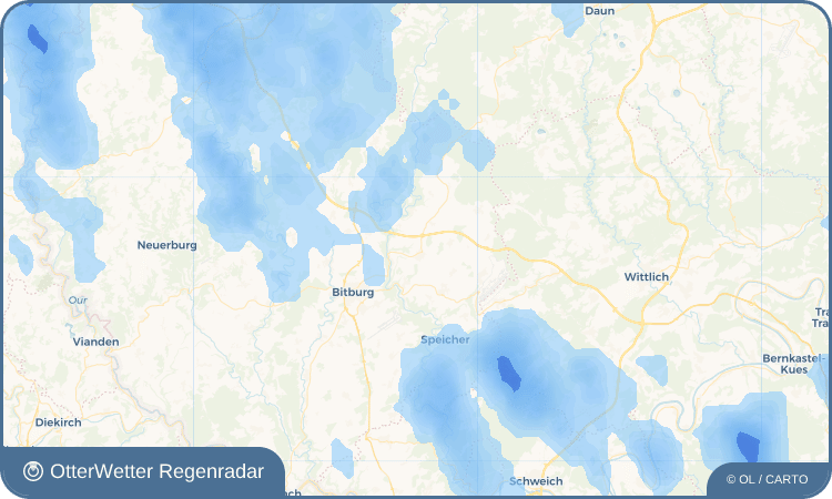 Widget-Vorschau für Badem Wetter-Widget-Vorschau mit Vorhersagedaten für Badem