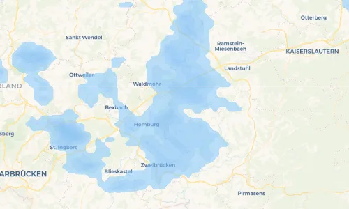 Regenradar-Vorschau: aktuelle Niederschläge in Bechhofen und Umgebung