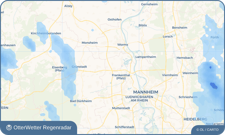 OtterWetter Regenradar-Widget Beindersheim