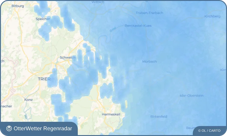 Widget-Vorschau für Berglicht Wetter-Widget-Vorschau mit Vorhersagedaten für Berglicht