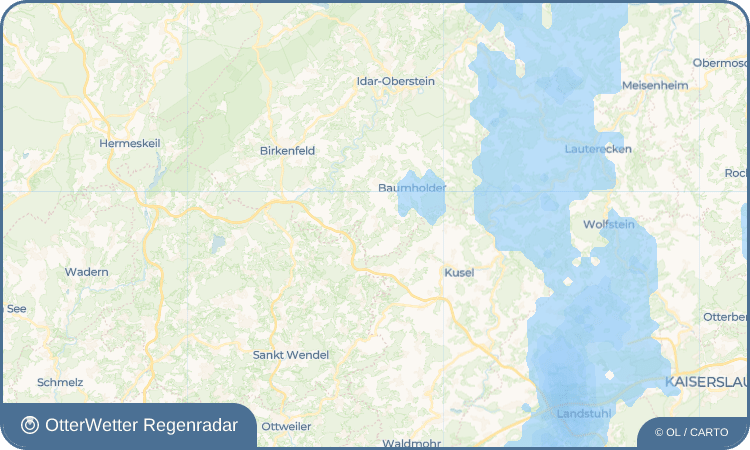 OtterWetter Regenradar-Widget Berschweiler bei Baumholder