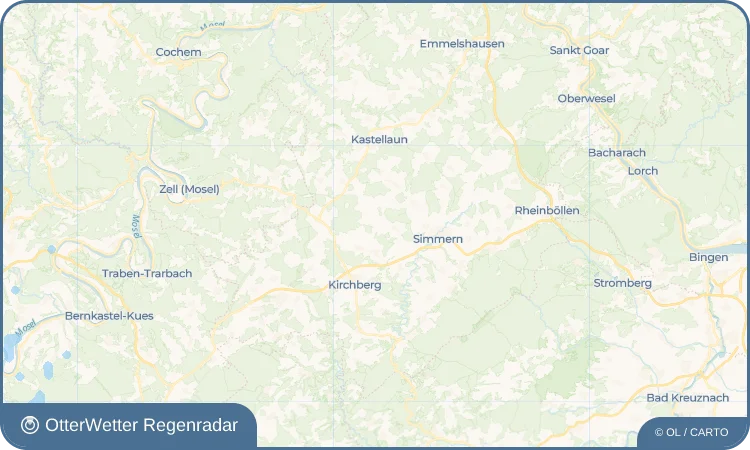 Wetter-Widget-Vorschau mit Vorhersagedaten für Biebern