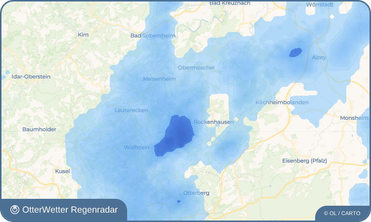 OtterWetter Regenradar-Widget Bisterschied