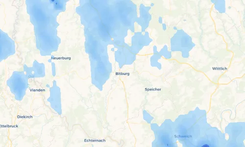 Regenradar Vorschaubild - Aktuelle Niederschläge in Bitburg und Umgebung