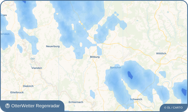 Widget-Vorschau für Bitburg Wetter-Widget-Vorschau mit Vorhersagedaten für Bitburg