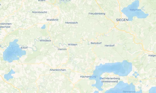 Regenradar-Vorschau: aktuelle Niederschläge in Blickhauser Wald und Umgebung