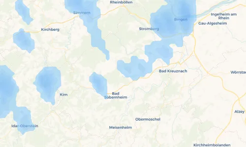 Regenradar Vorschaubild - Aktuelle Niederschläge in Bockenau und Umgebung