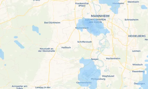 Regenradar Vorschaubild - Aktuelle Niederschläge in Böhl-Iggelheim und Umgebung