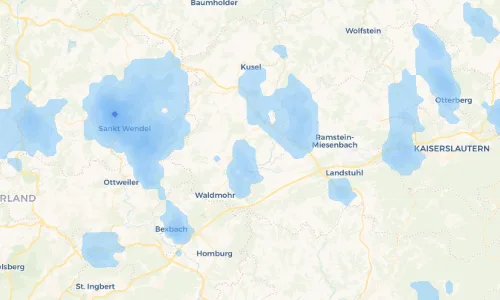 Regenradar Vorschaubild - Aktuelle Niederschläge in Börsborn und Umgebung