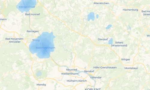 Regenradar Vorschaubild - Aktuelle Niederschläge in Bonefeld und Umgebung