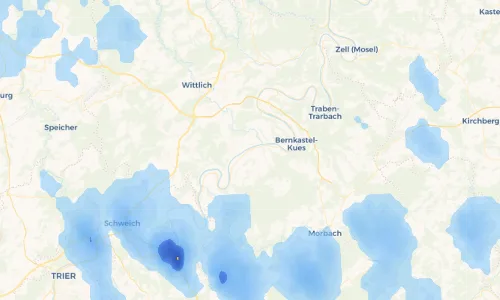 Regenradar Vorschaubild - Aktuelle Niederschläge in Brauneberg und Umgebung
