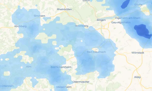 Regenradar-Vorschau: aktuelle Niederschläge in Braunweiler und Umgebung