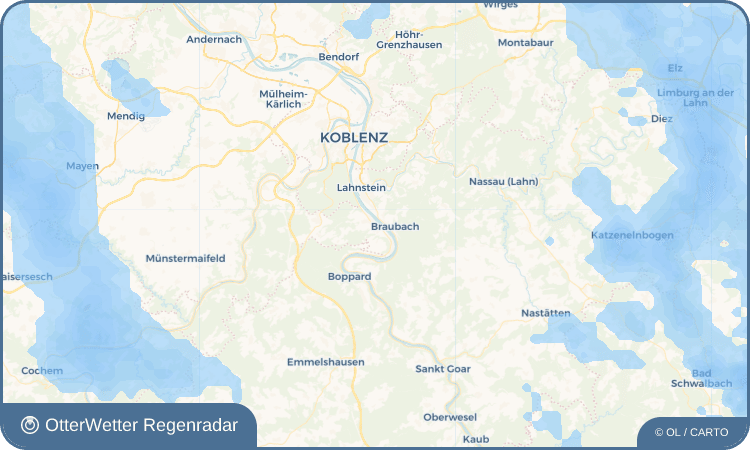 Widget-Vorschau für Brey Wetter-Widget-Vorschau mit Vorhersagedaten für Brey