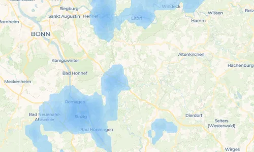 Regenradar Vorschaubild - Aktuelle Niederschläge in Brüchen und Umgebung