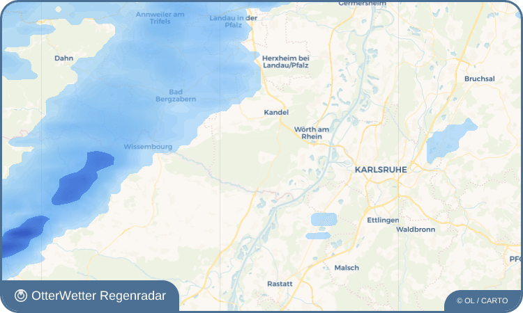 OtterWetter Regenradar-Widget Büchelberg