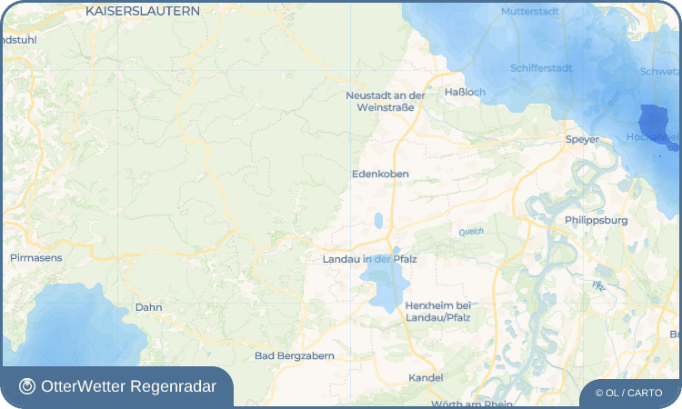 OtterWetter Regenradar-Widget Burrweiler