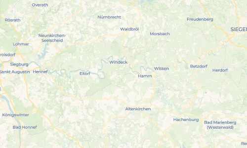 Regenradar Dahlhausen: aktuelle Niederschläge in Dahlhausen und Umgebung, Stand 21. Oktober 2026 um 8:50 Uhr