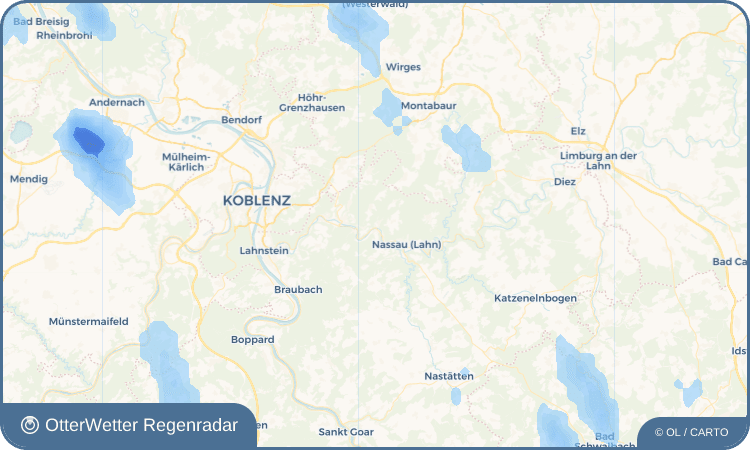 OtterWetter Regenradar-Widget Dausenau