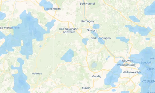 Regenradar Vorschaubild - Aktuelle Niederschläge in Dedenbach und Umgebung