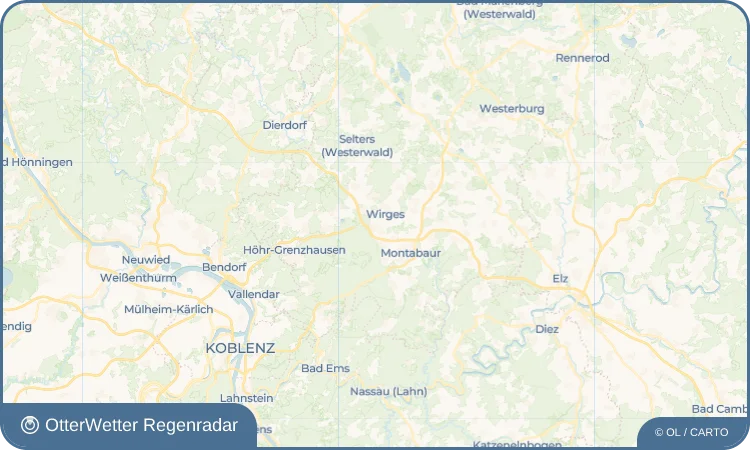 Widget-Vorschau für Dernbach Wetter-Widget-Vorschau mit Vorhersagedaten für Dernbach