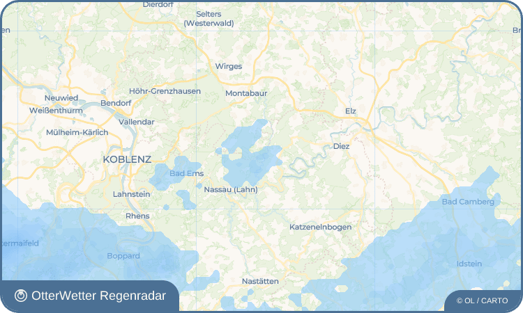 OtterWetter Regenradar-Widget Dies