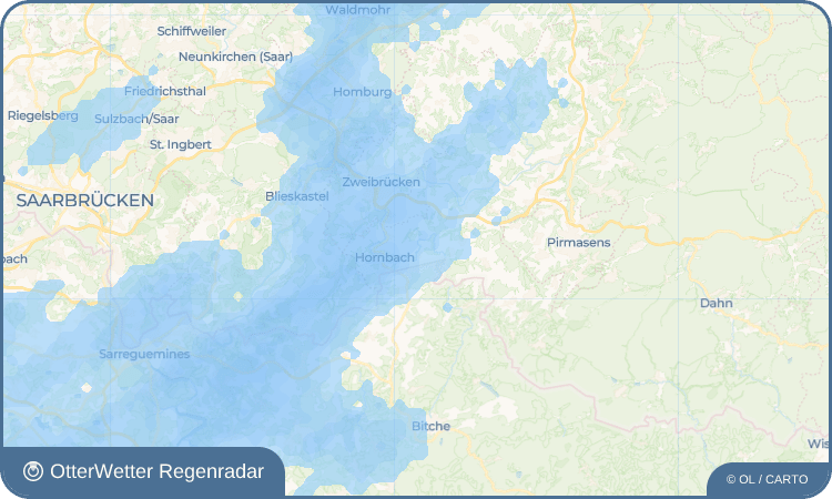 OtterWetter Regenradar-Widget Dietrichingen