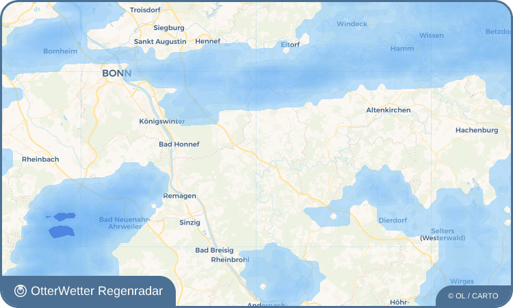 Wetter-Widget-Vorschau mit Vorhersagedaten für Dinkelbach