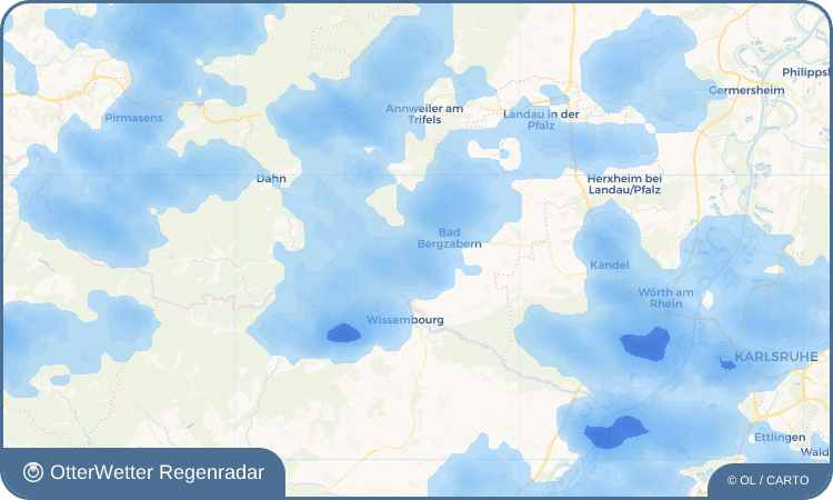 Widget-Vorschau für Dörrenbach Wetter-Widget-Vorschau mit Vorhersagedaten für Dörrenbach