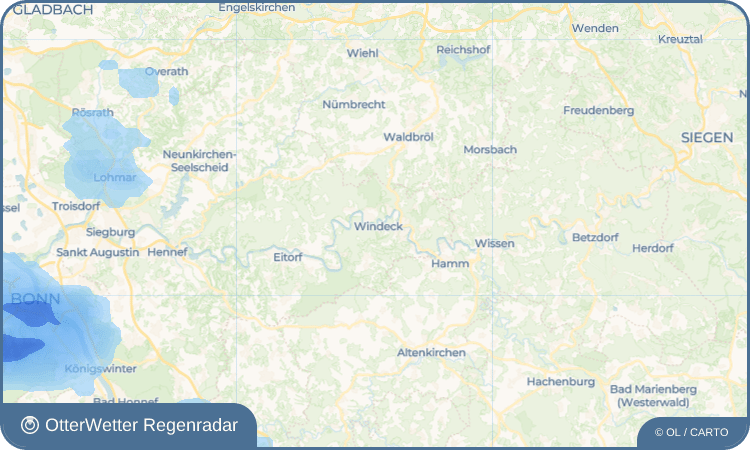 OtterWetter Regenradar-Widget Dreisel