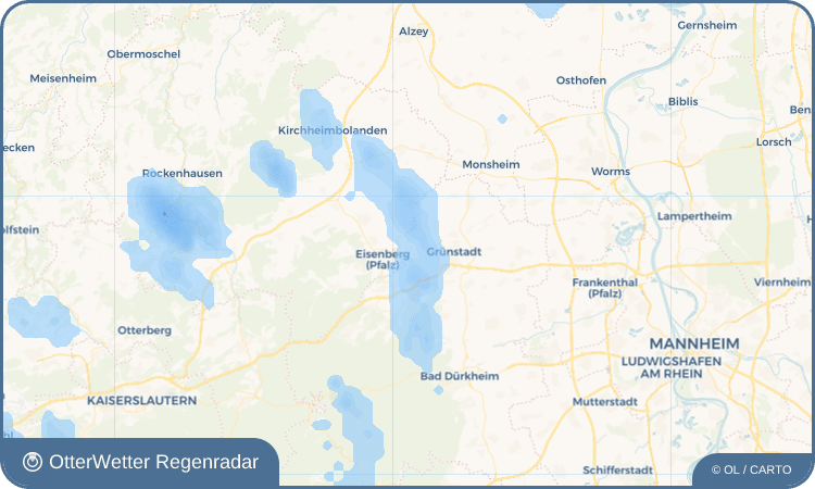 OtterWetter Regenradar-Widget Ebertsheim