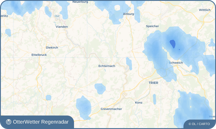 Wetter-Widget-Vorschau mit Vorhersagedaten für Echternacherbrück
