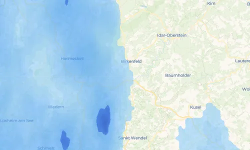 Regenradar-Vorschau: aktuelle Niederschläge in Ellweiler und Umgebung