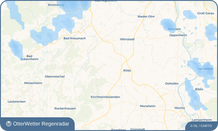 OtterWetter Regenradar-Widget Erbes-Büdesheim