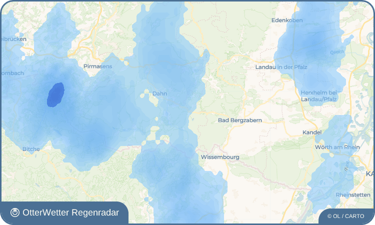 OtterWetter Regenradar-Widget Erlenbach bei Dahn