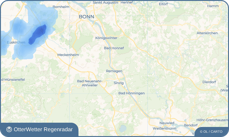 Widget-Vorschau für Erpel Wetter-Widget-Vorschau mit Vorhersagedaten für Erpel