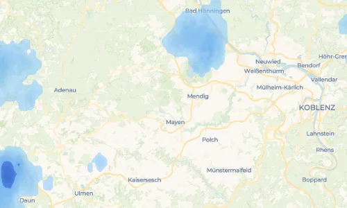Regenradar Vorschaubild - Aktuelle Niederschläge in Ettringen und Umgebung