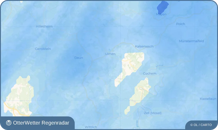 Wetter-Widget-Vorschau mit Vorhersagedaten für Filz