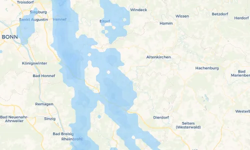 Regenradar Vorschaubild - Aktuelle Niederschläge in Flammersfeld und Umgebung