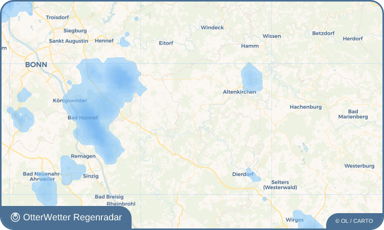 Widget-Vorschau für Flammersfeld Wetter-Widget-Vorschau mit Vorhersagedaten für Flammersfeld
