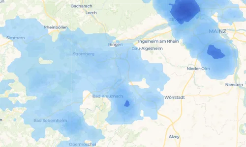 Regenradar Vorschaubild - Aktuelle Niederschläge in Gensingen und Umgebung