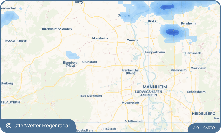 OtterWetter Regenradar-Widget Gerolsheim