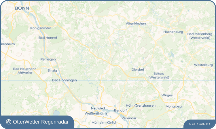 OtterWetter Regenradar-Widget Gierend