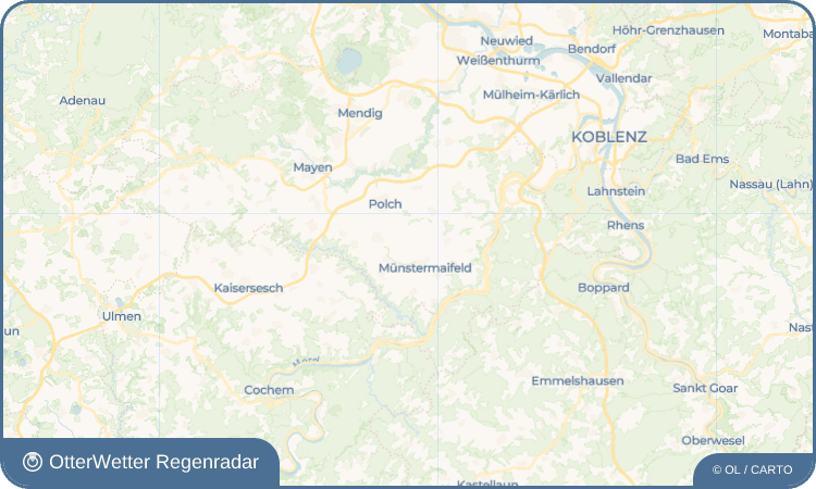 OtterWetter Regenradar-Widget Gierschnach