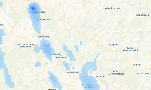 Regenradar Vorschaubild - Aktuelle Niederschläge in Glockscheid und Umgebung