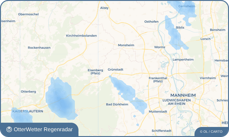 OtterWetter Regenradar-Widget Grünstadt