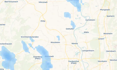 Regenradar Vorschaubild - Aktuelle Niederschläge in Gundheim und Umgebung