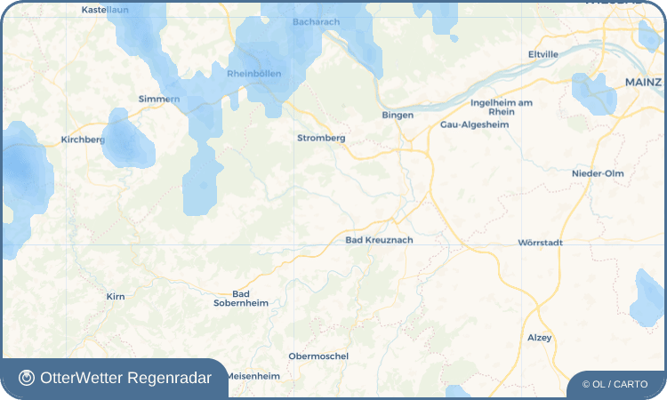 OtterWetter Regenradar-Widget Gutenberg