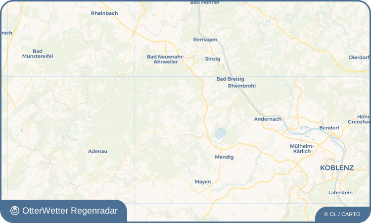 OtterWetter Regenradar-Widget Hain