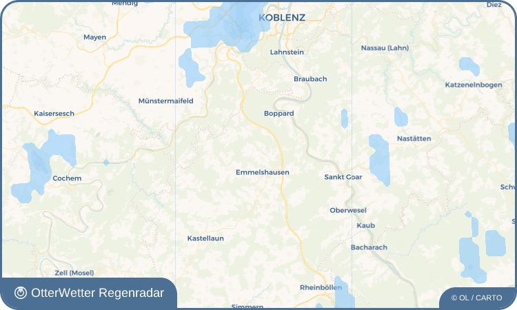 OtterWetter Regenradar-Widget Halsenbach